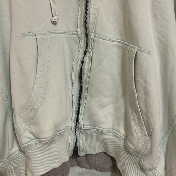 Free People We The Free jacket zip up Thermal hoodie jacket size M light green - Picture 5 of 14